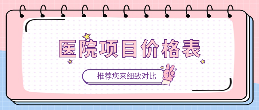醫院項目?jì)r(jià)格表