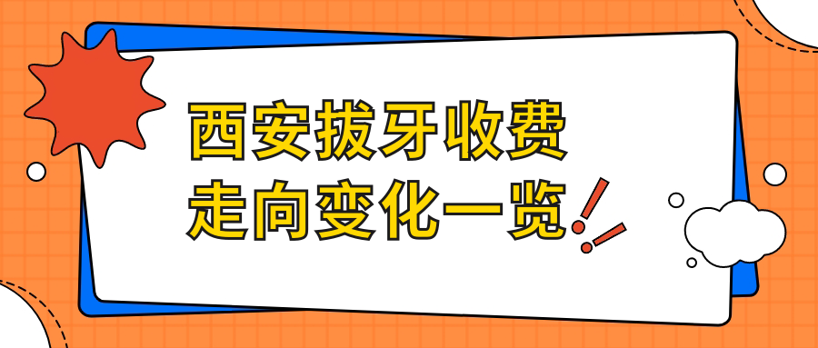 西安拔牙收費走向變化一覽